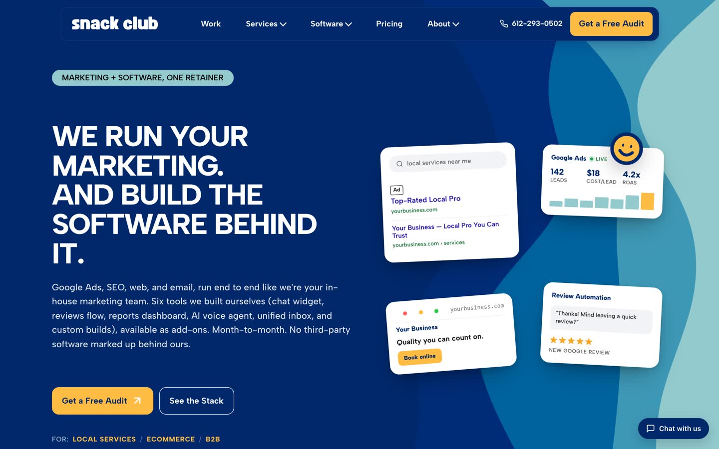 Snack Club Marketing website